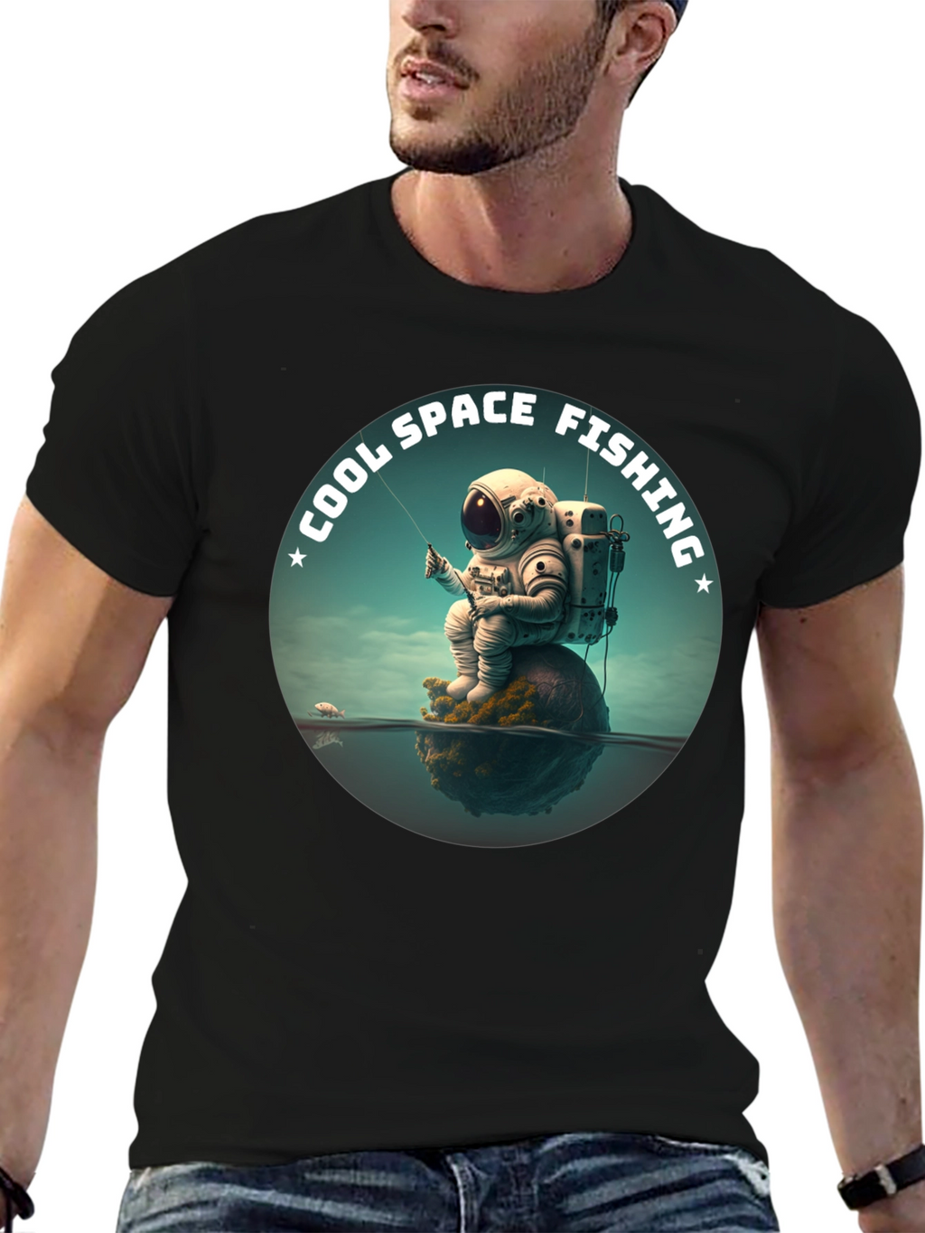 Cool Space Fishing T-Shirt