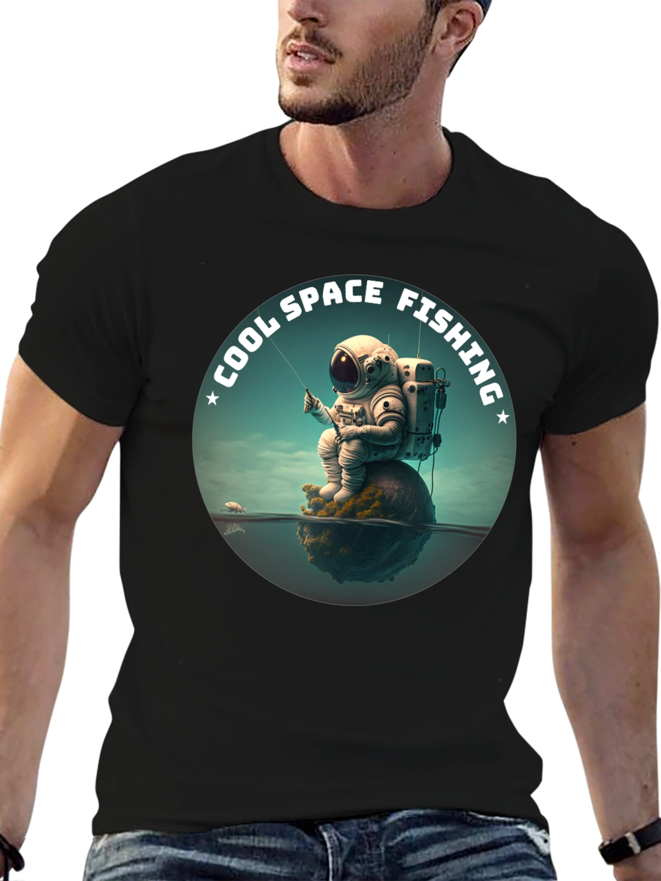 Cool Space Fishing T-Shirt