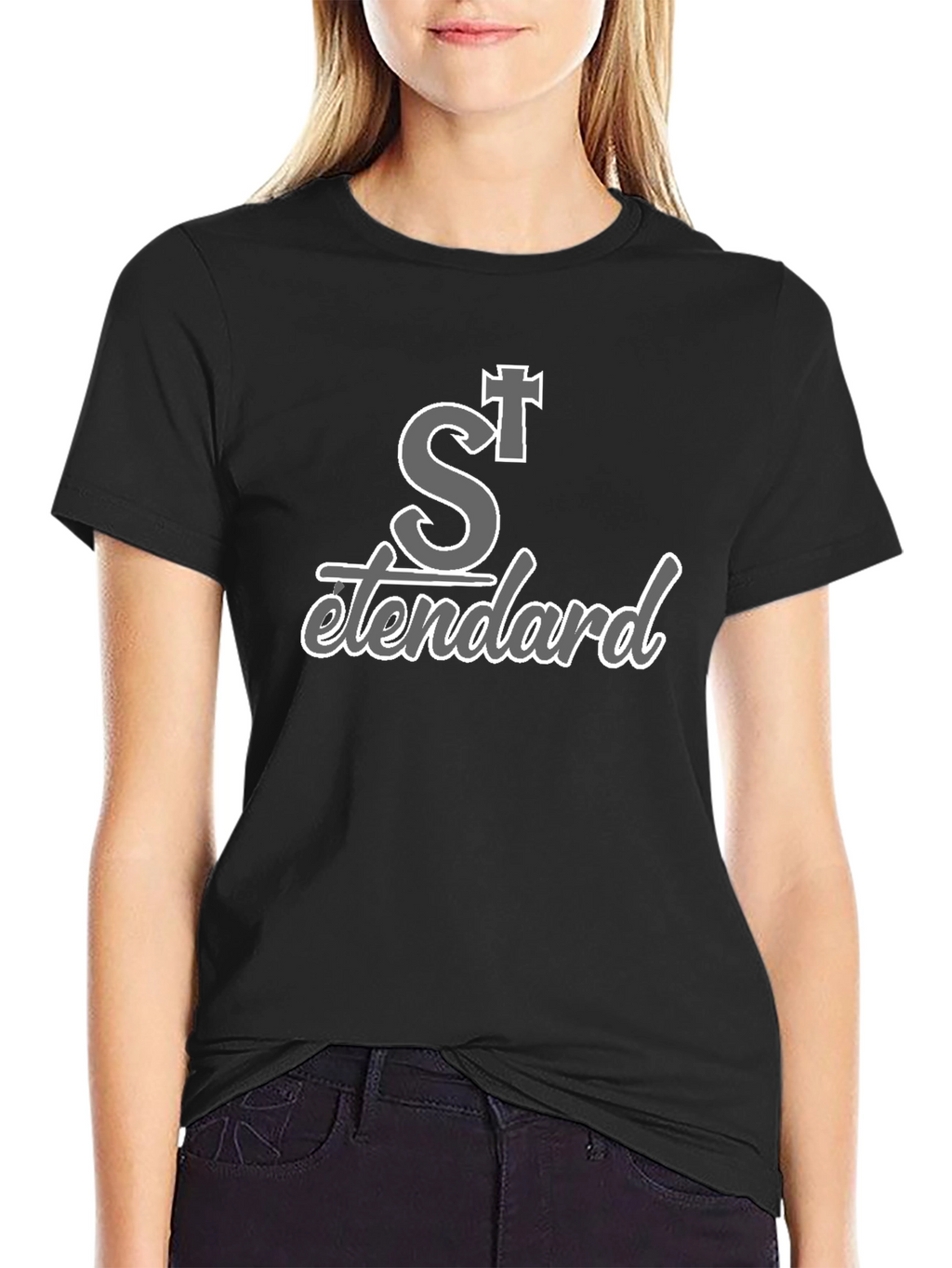 St Standard Black T-Shirt