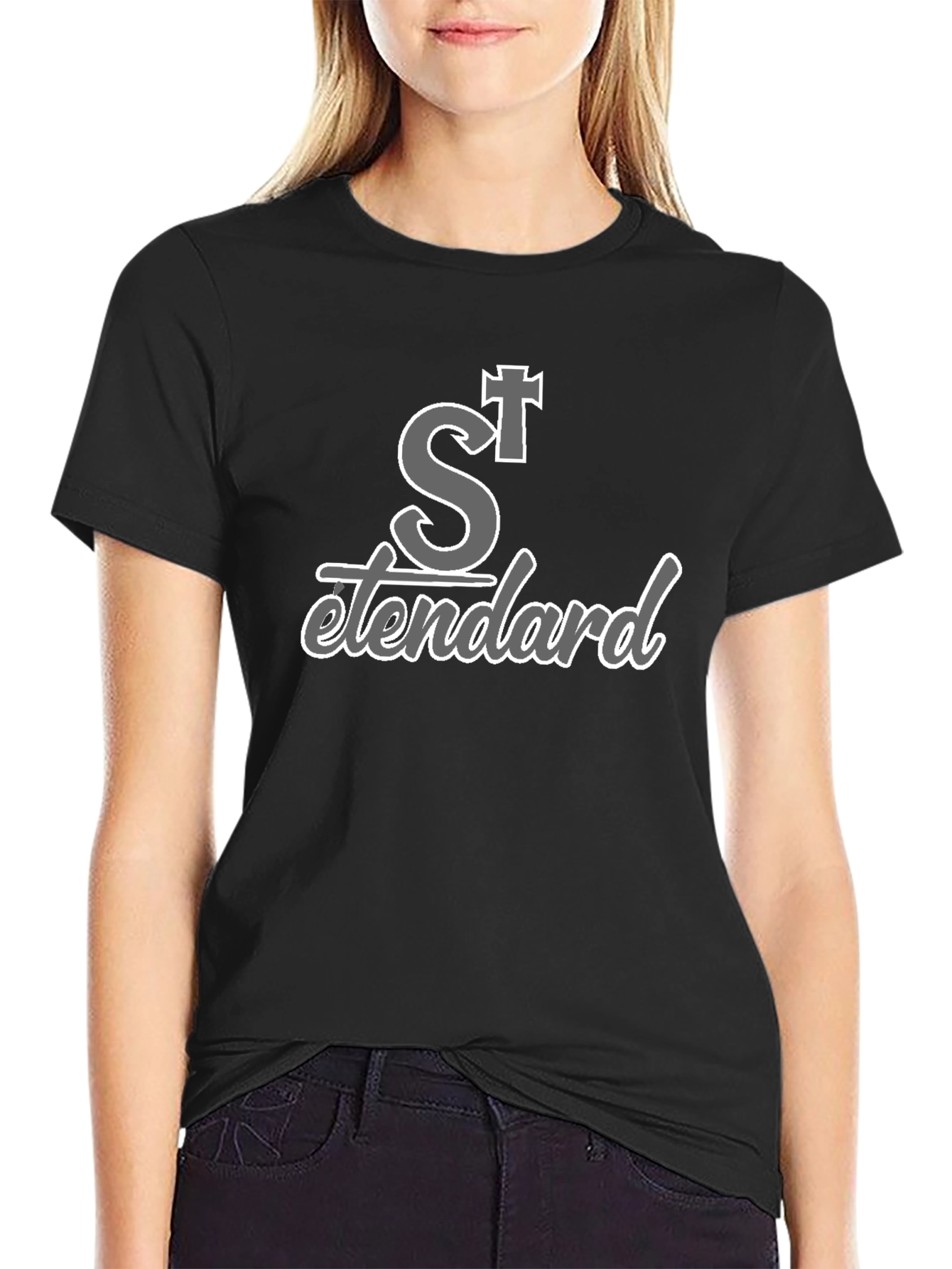 St Standard Black T-Shirt
