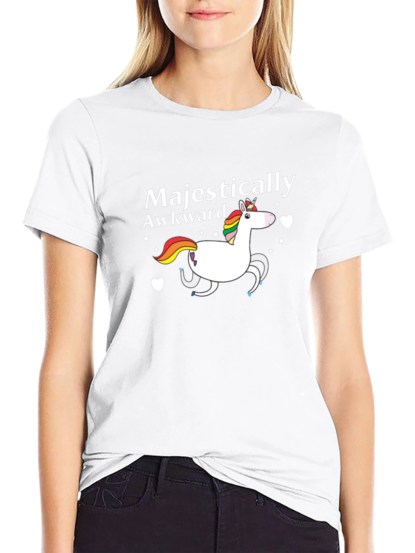 Majestically Awkward Unicorn Graphic Tee