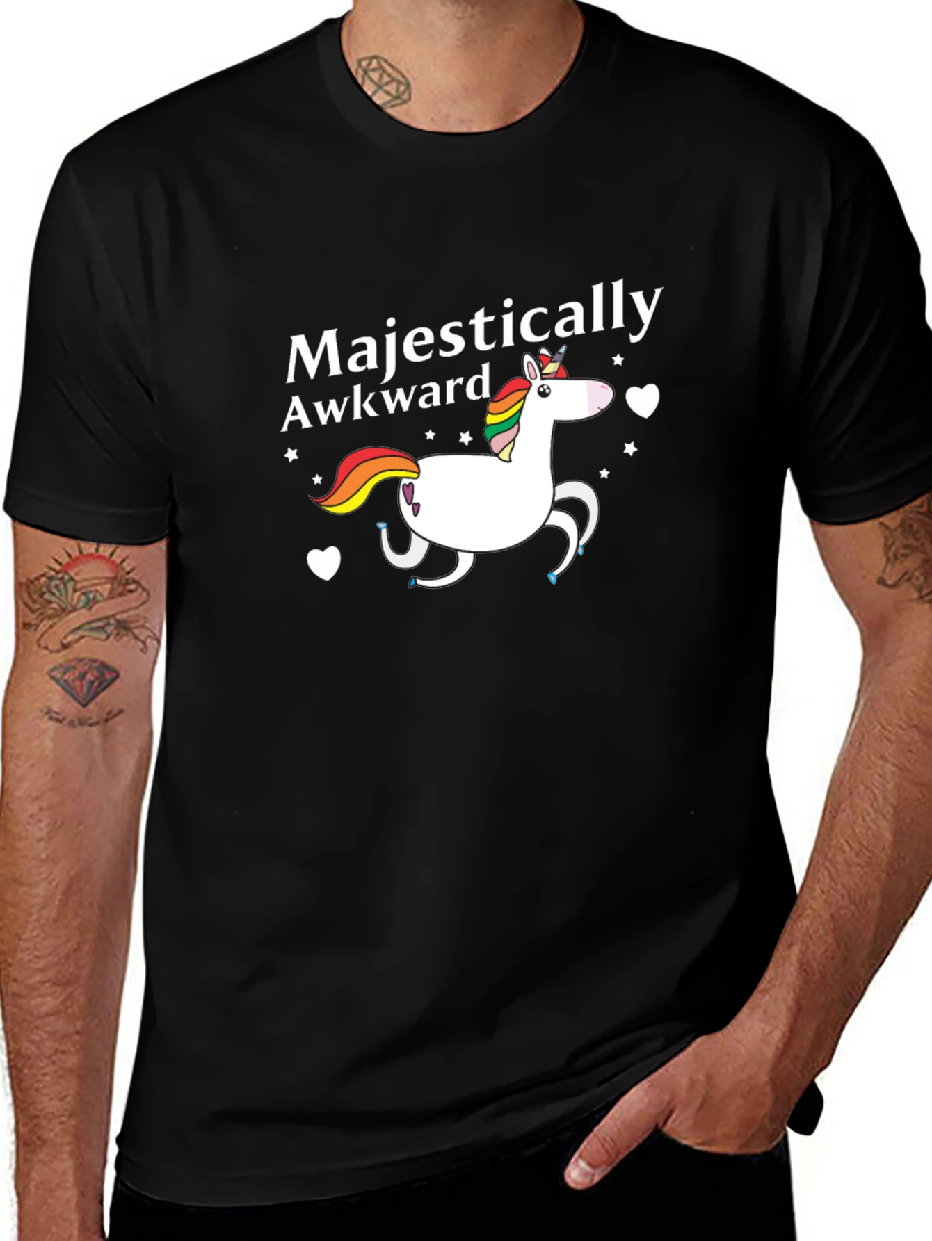 Majestically Awkward Unicorn Graphic Tee