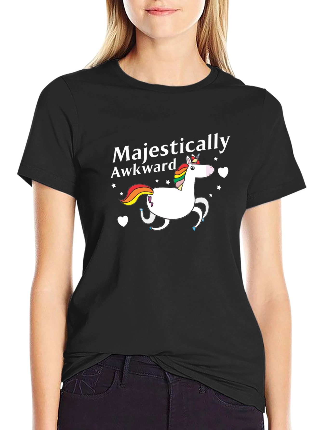 Majestically Awkward Unicorn Graphic Tee