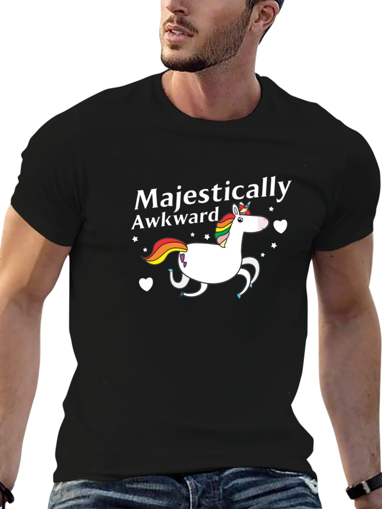 Majestically Awkward Unicorn Graphic Tee