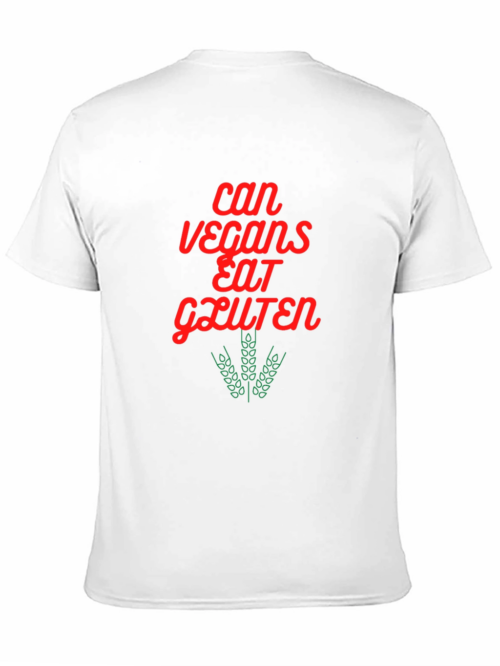 Vegan Gluten T-Shirt - Red & Green Graphic Tee