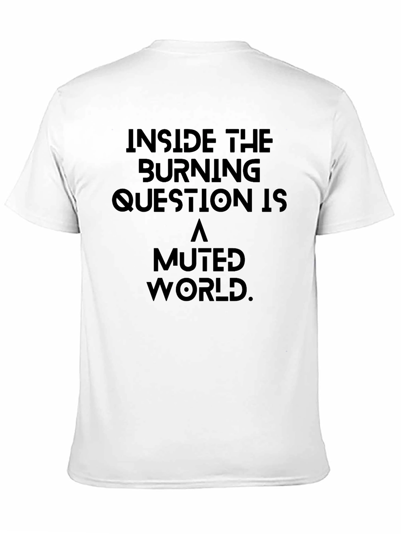 Burning Question T-Shirt - Muted World Graphic Tee