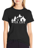 Wild Life Adventures Graphic Tee - Black