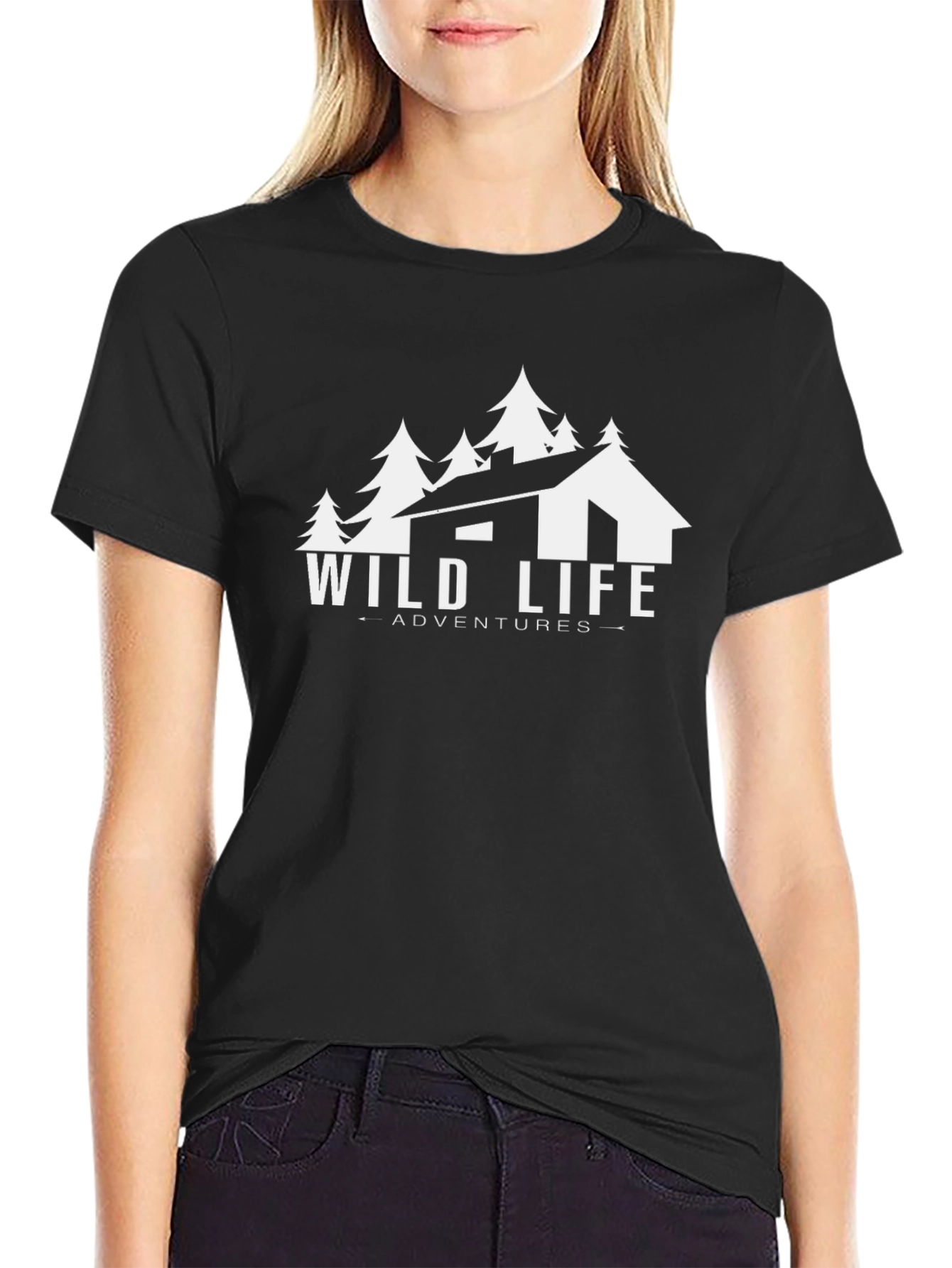 Wild Life Adventures Graphic Tee - Black