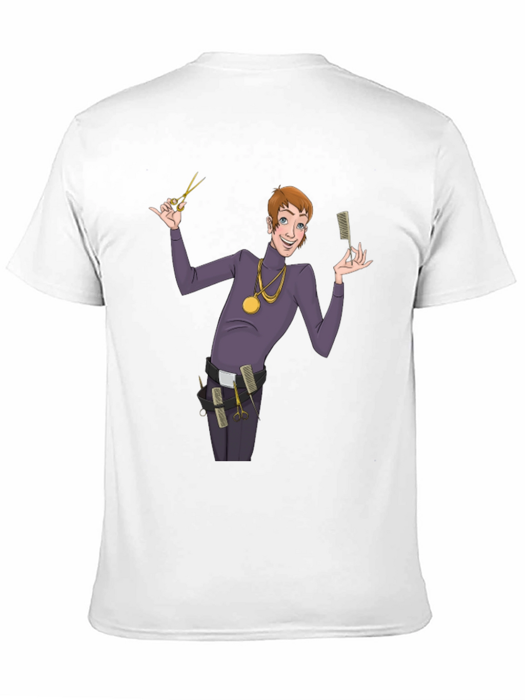 Barber Cartoon Graphic T-Shirt