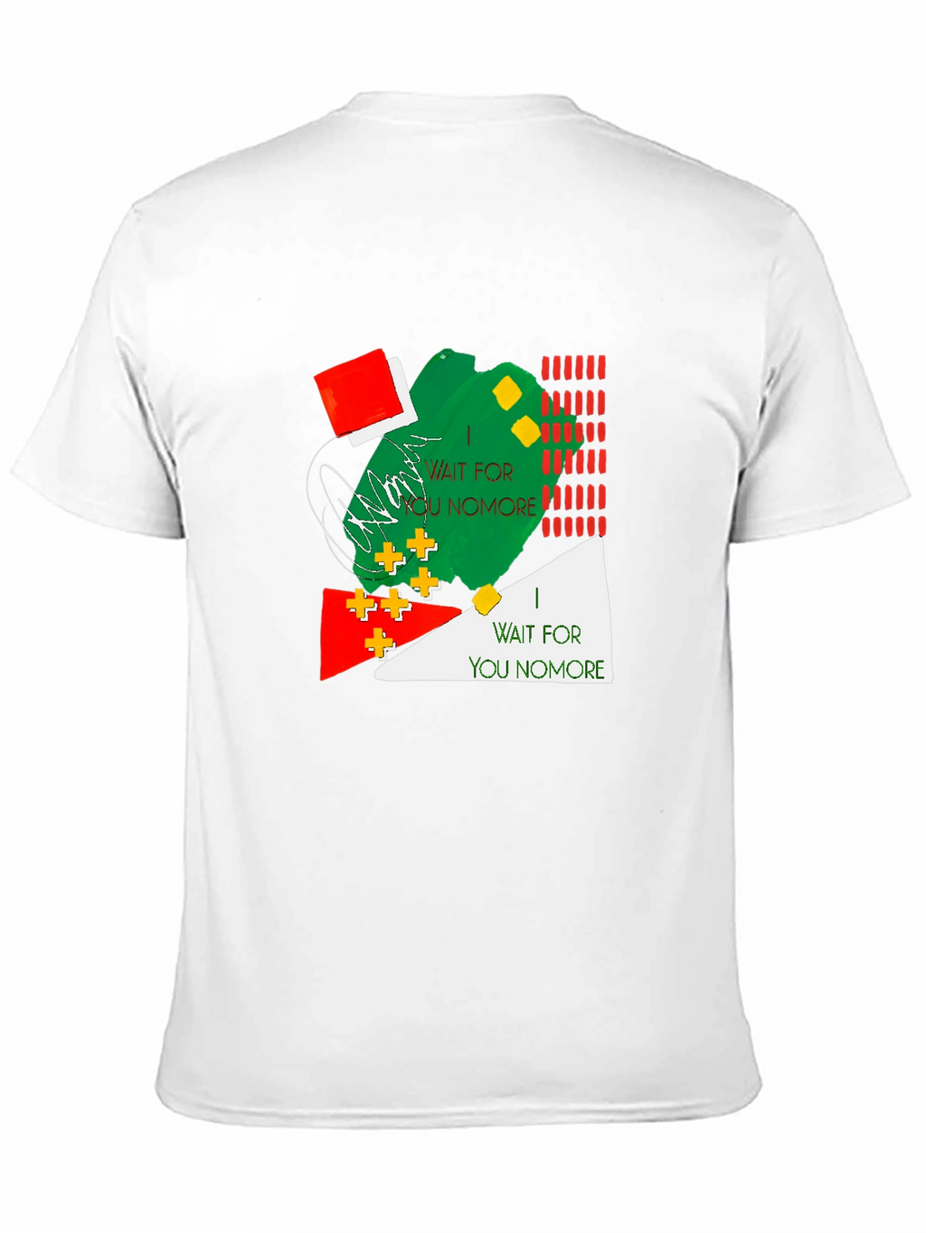 Abstract Design Mens Black T-Shirt