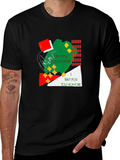 Abstract Design Mens Black T-Shirt