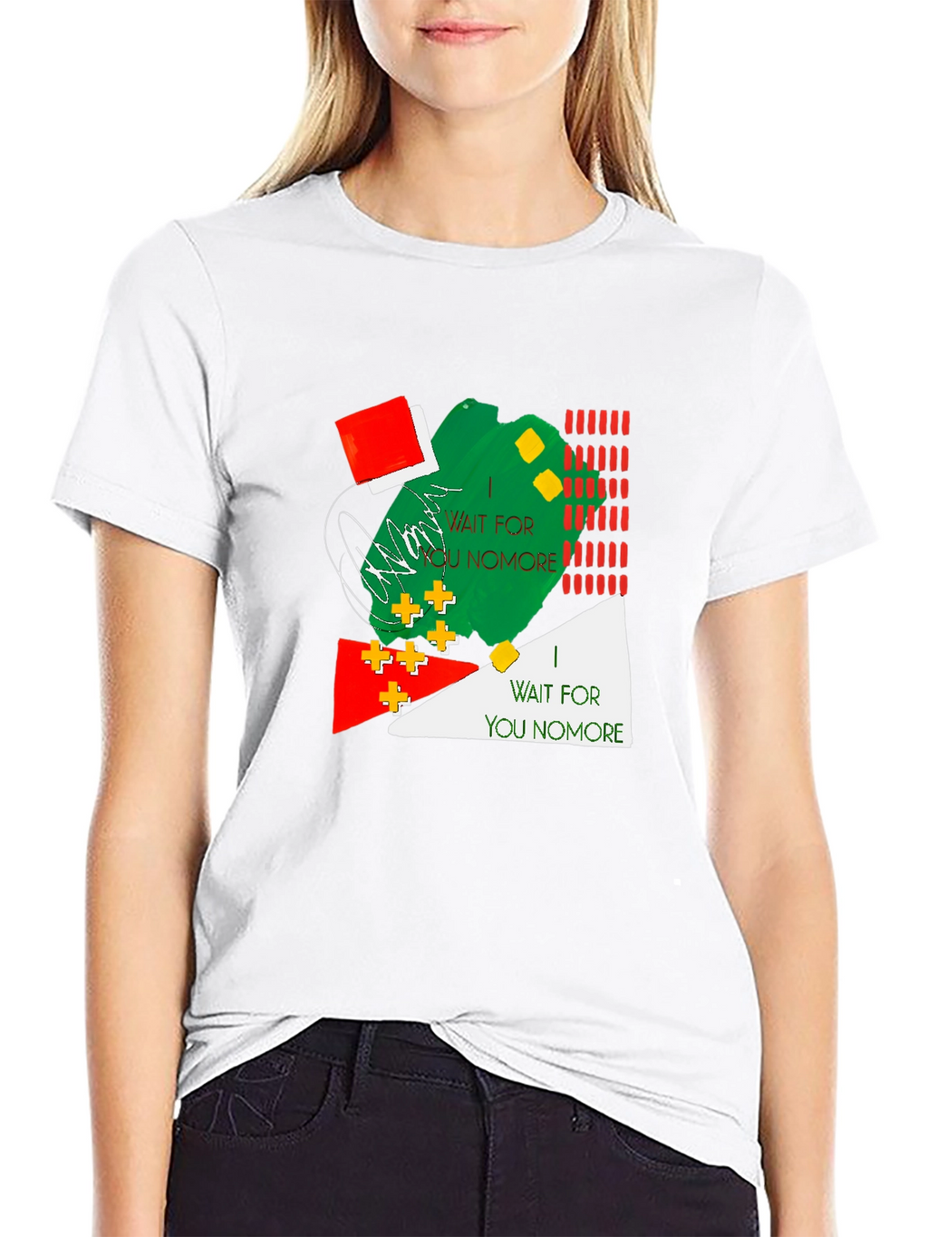 Abstract Design Mens Black T-Shirt