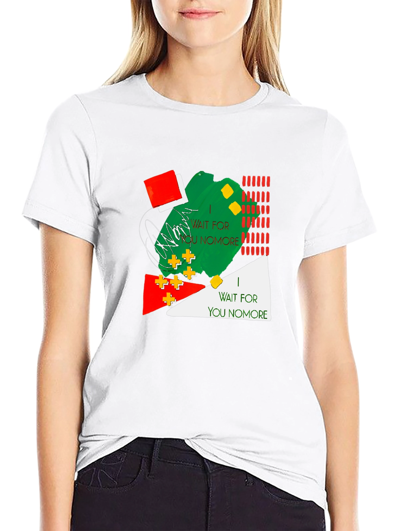 Abstract Design Mens Black T-Shirt