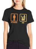 Funny Drummer T-Shirt - Others vs. Me Black Tee