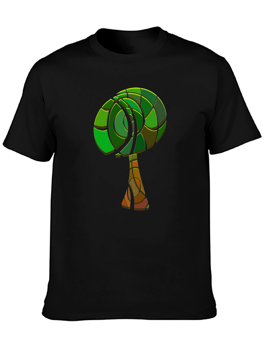 Abstract Tree Graphic Tee - Modern Style