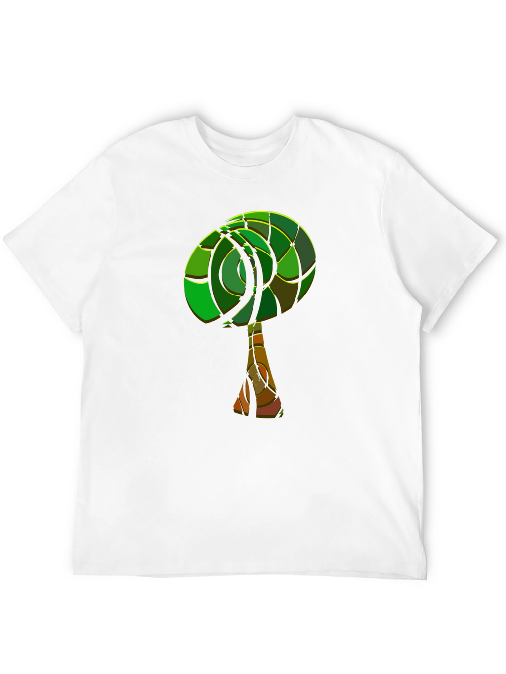 Abstract Tree Graphic Tee - Modern Style