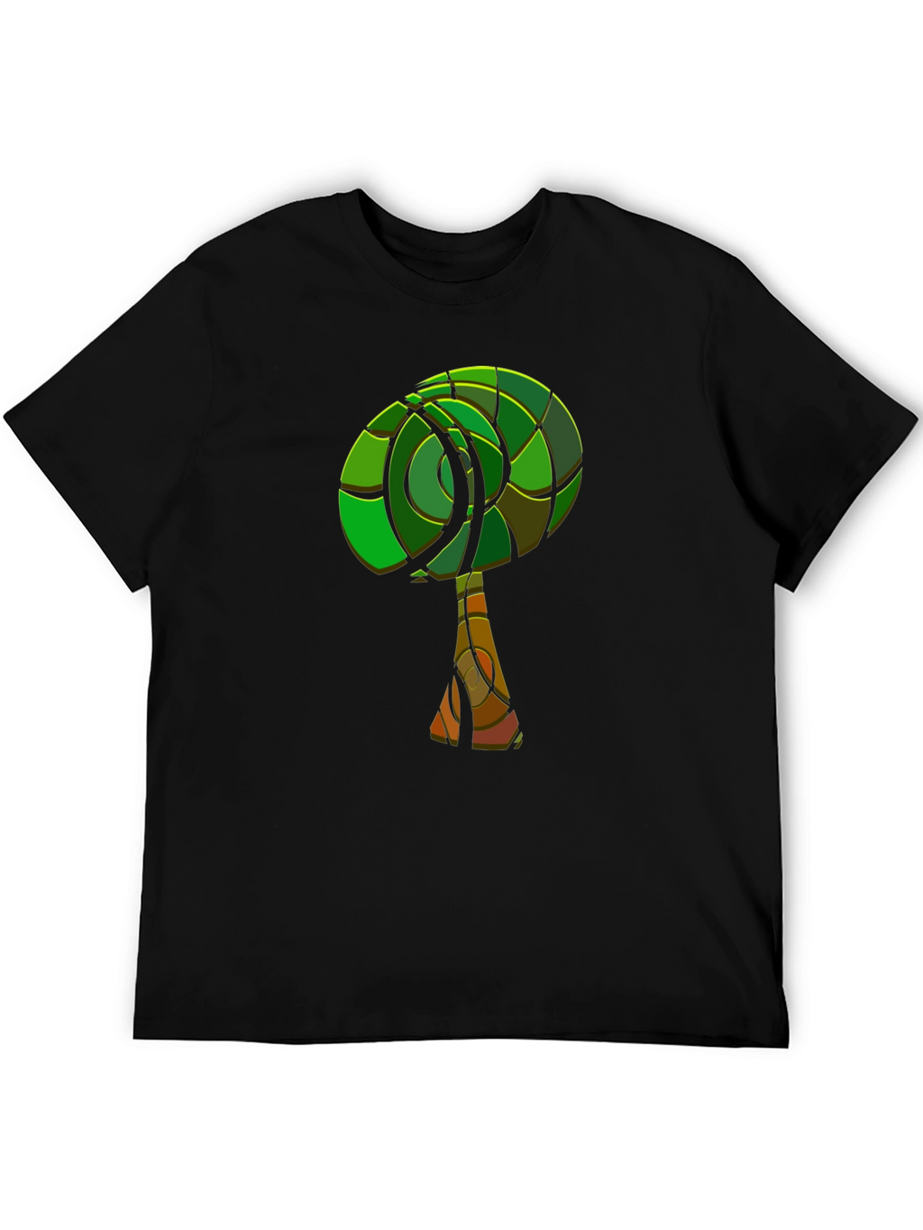 Abstract Tree Graphic Tee - Modern Style