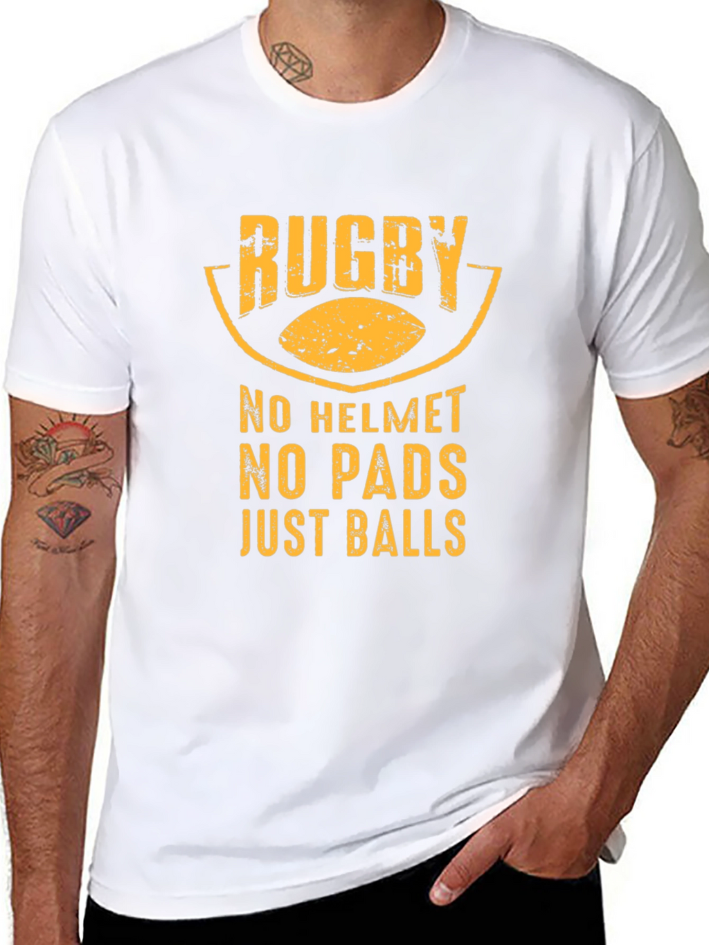 Rugby No Helmet No Pads T-Shirt