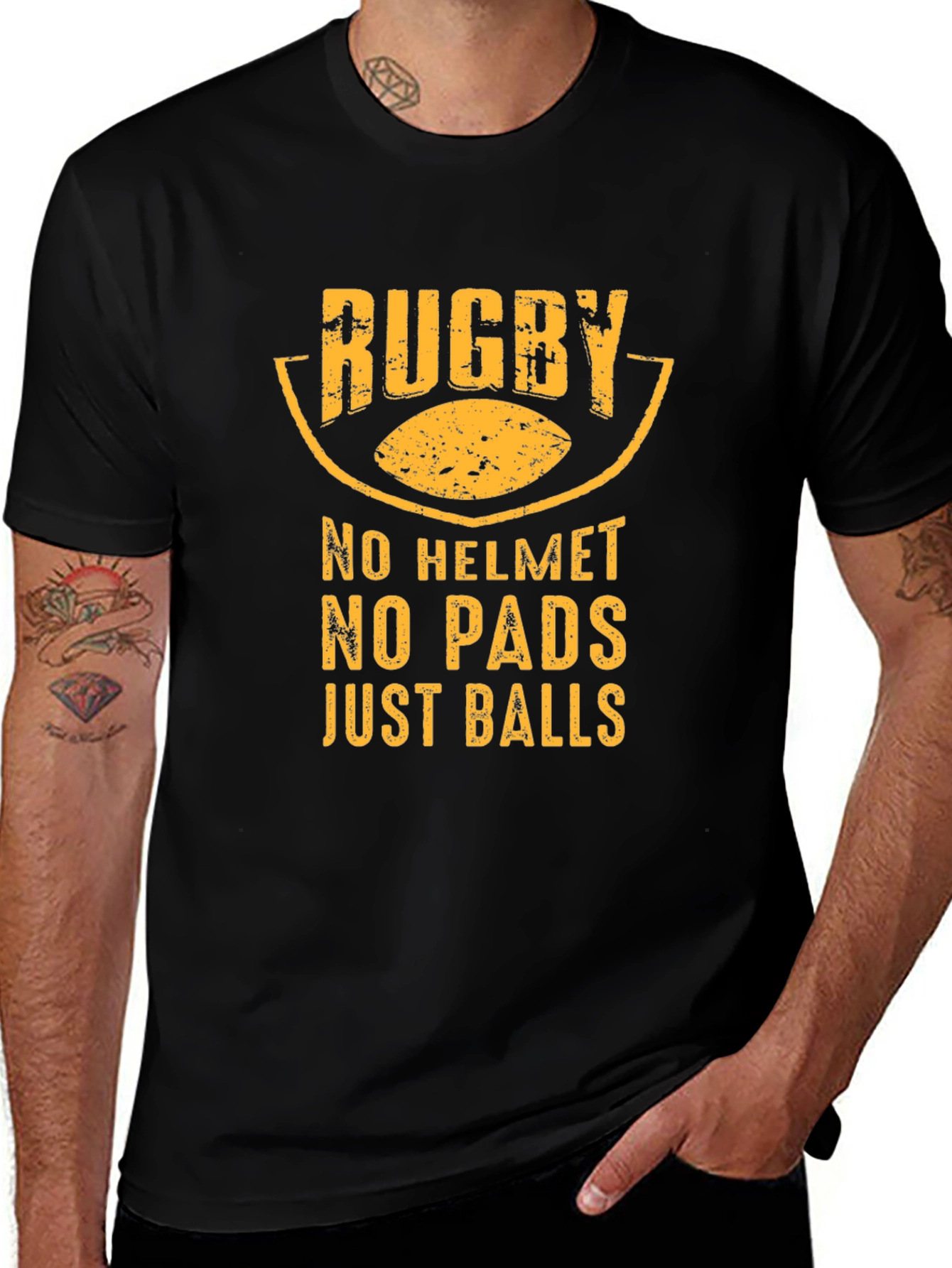 Rugby No Helmet No Pads T-Shirt