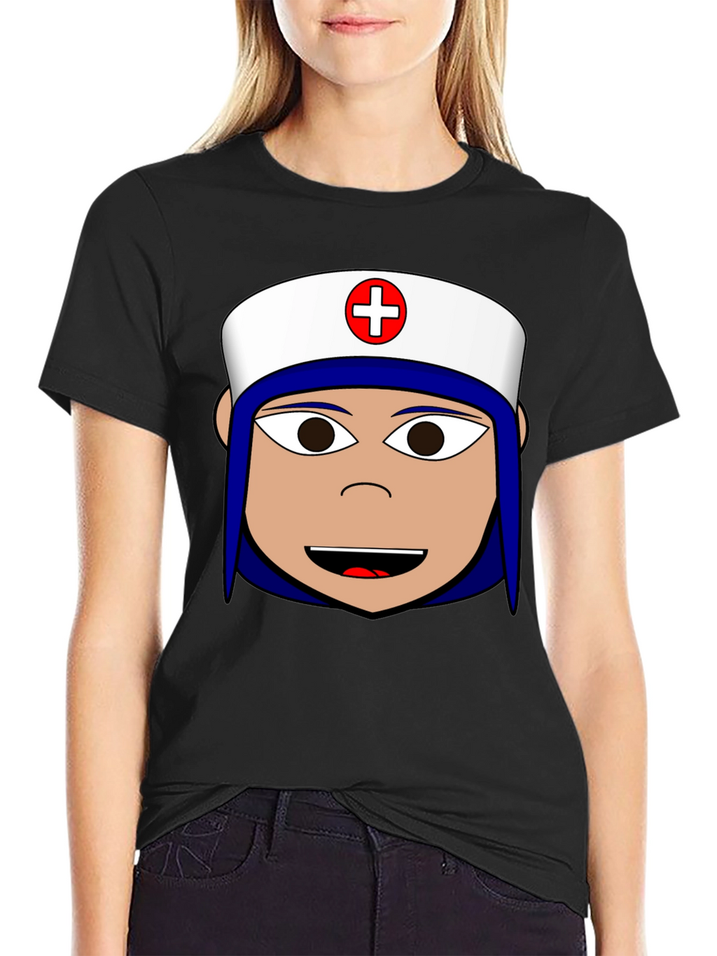 Cartoon Nurse T-Shirt - Unique Graphic Tee