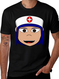 Cartoon Nurse T-Shirt - Unique Graphic Tee
