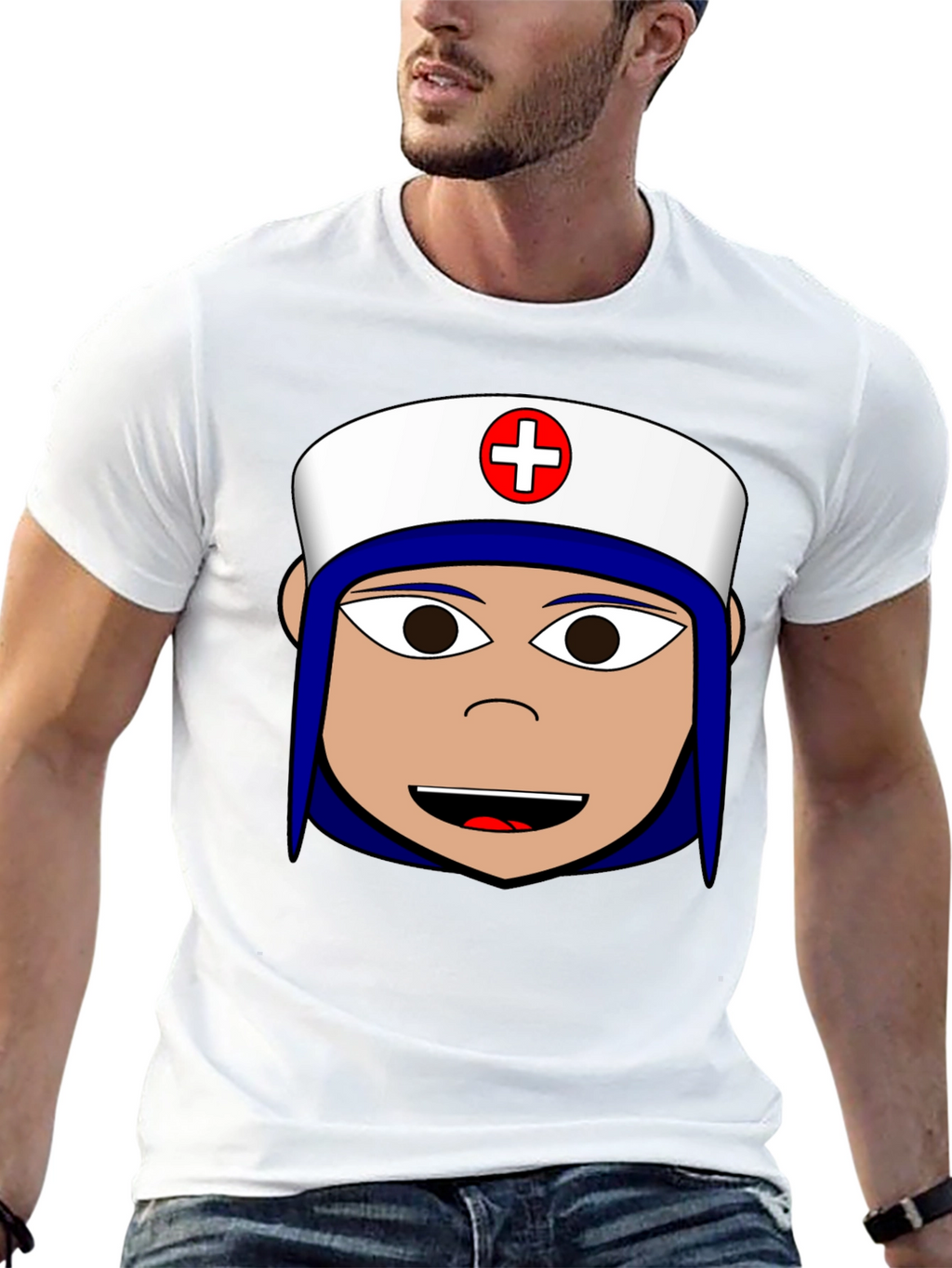 Cartoon Nurse T-Shirt - Unique Graphic Tee