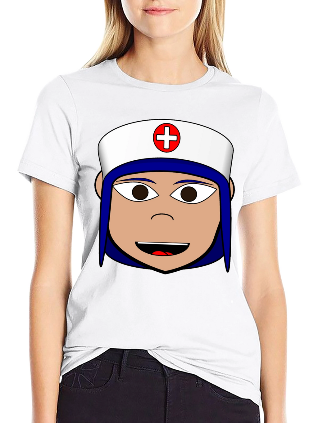 Cartoon Nurse T-Shirt - Unique Graphic Tee