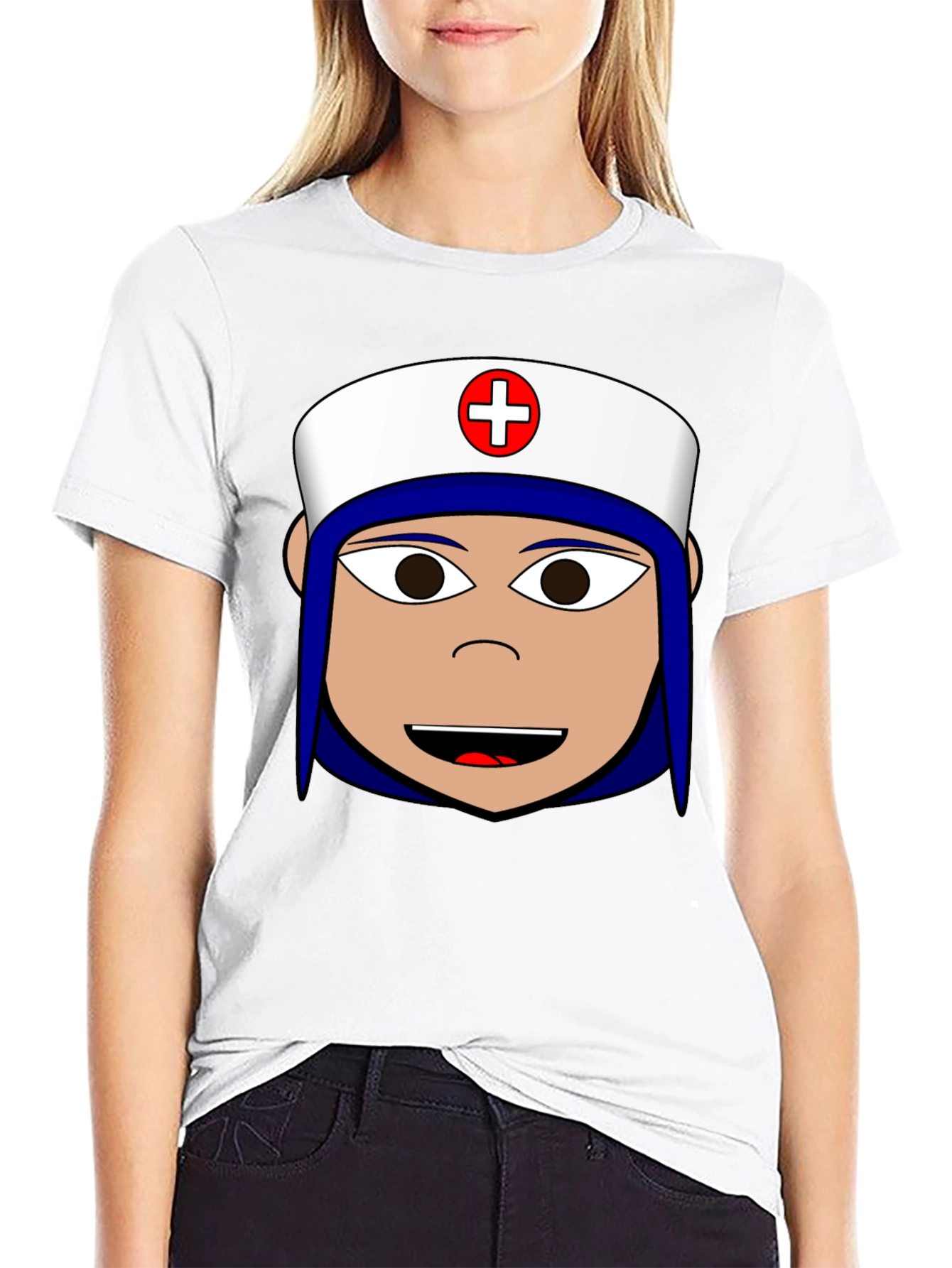 Cartoon Nurse T-Shirt - Unique Graphic Tee