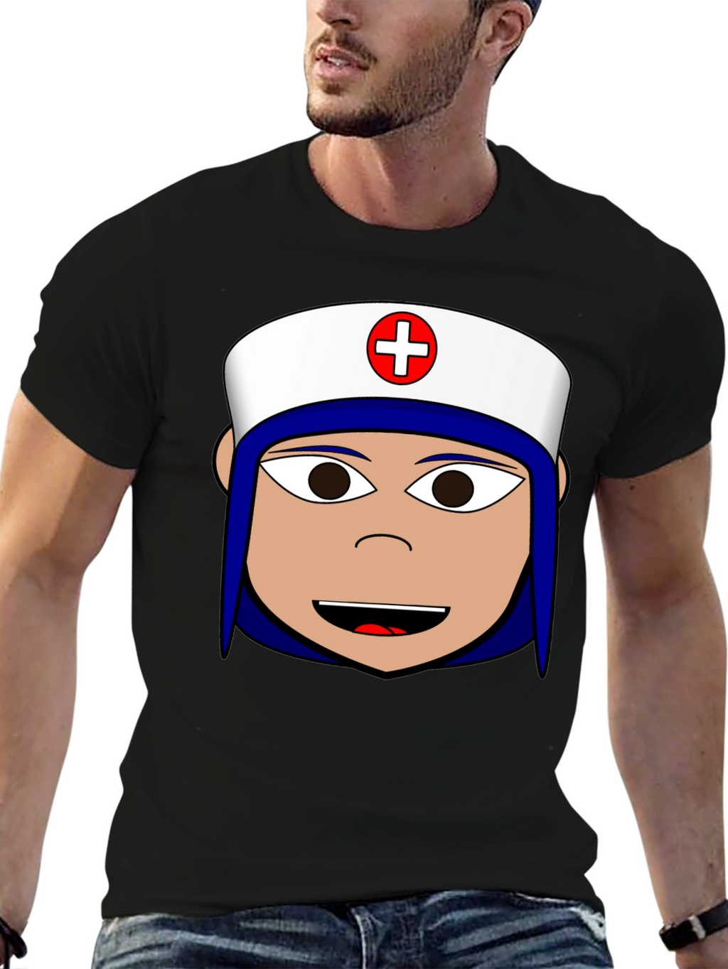 Cartoon Nurse T-Shirt - Unique Graphic Tee