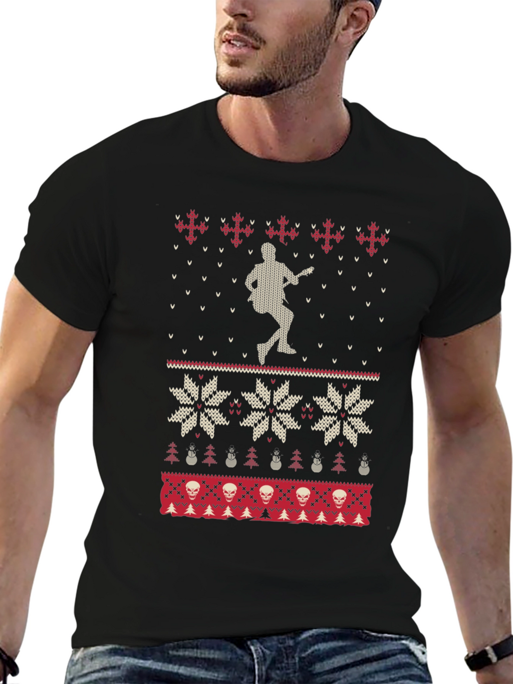 Rocking Ugly Christmas Sweater T-Shirt