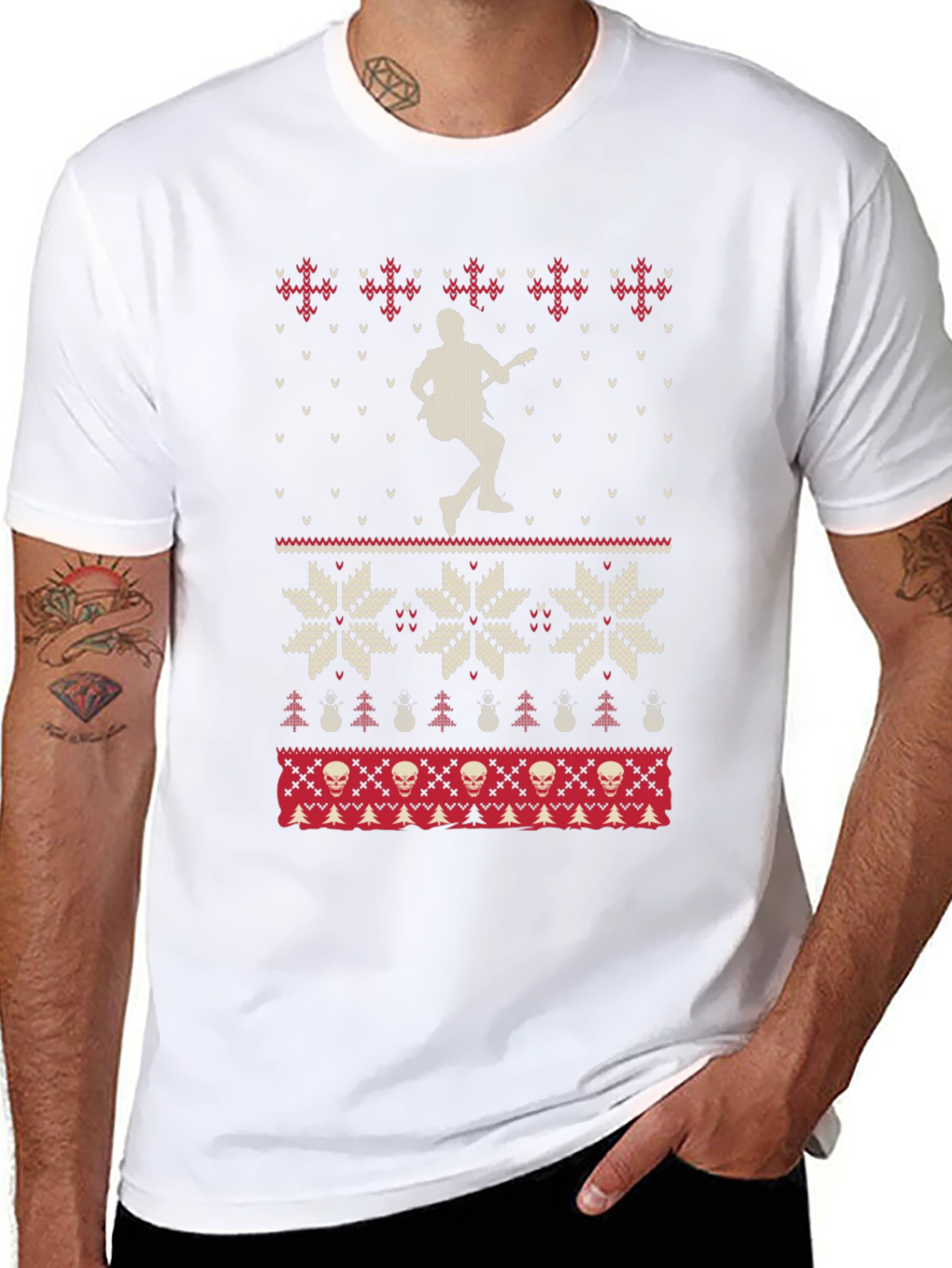 Rocking Ugly Christmas Sweater T-Shirt