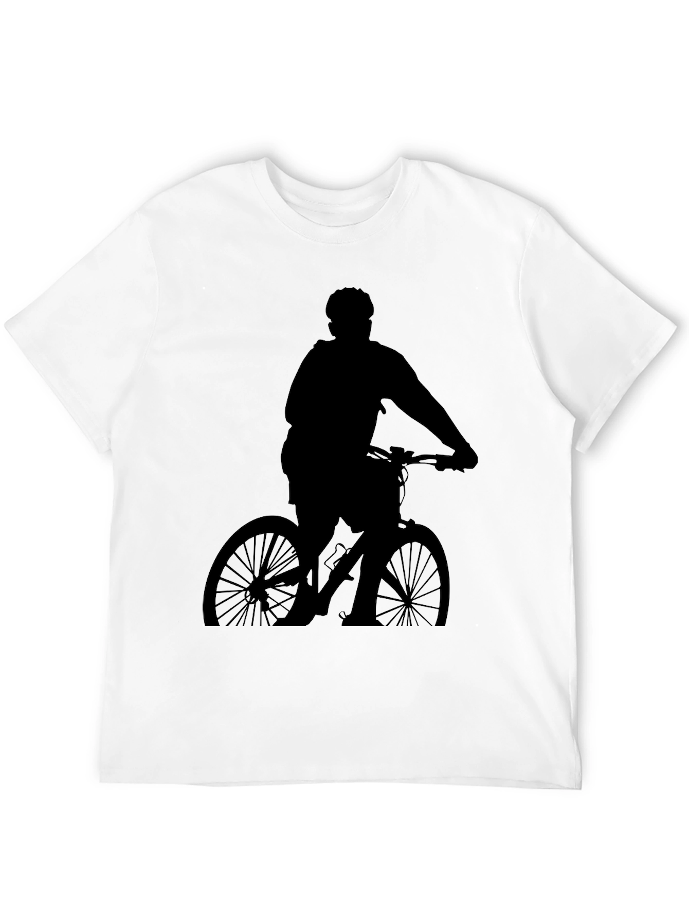 Mountain Biker Silhouette T-Shirt - Black