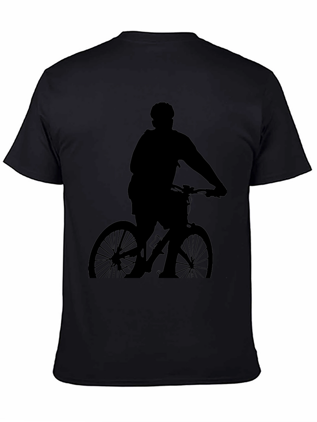 Mountain Biker Silhouette T-Shirt - Black