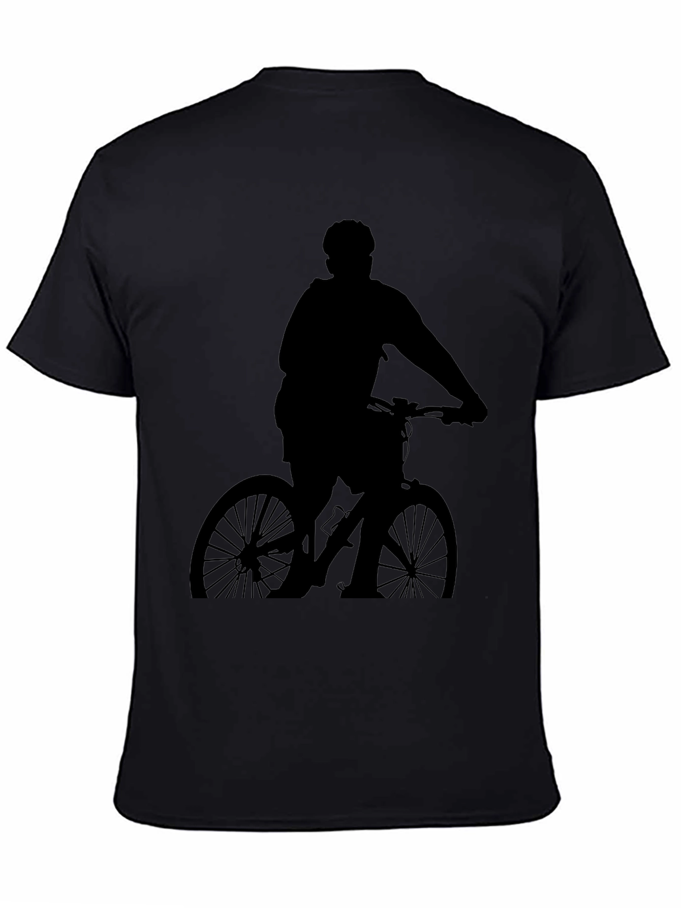 Mountain Biker Silhouette T-Shirt - Black