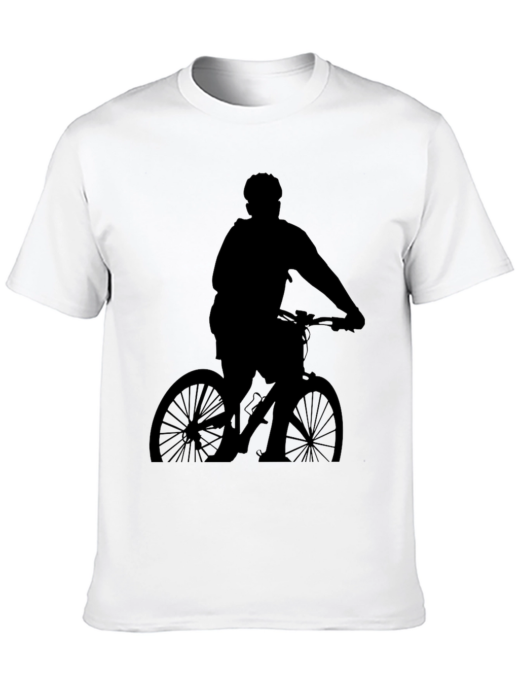 Mountain Biker Silhouette T-Shirt - Black