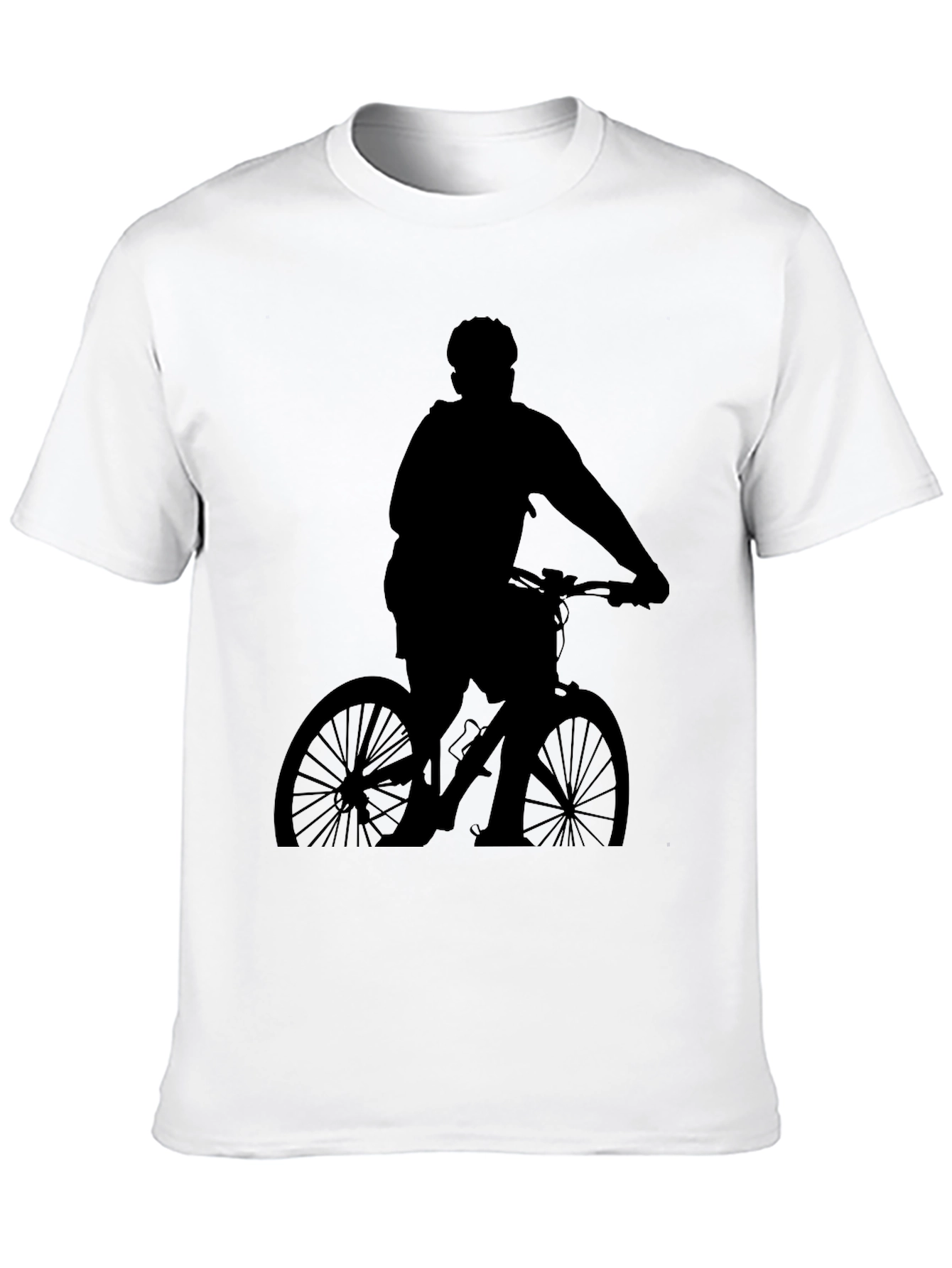 Mountain Biker Silhouette T-Shirt - Black
