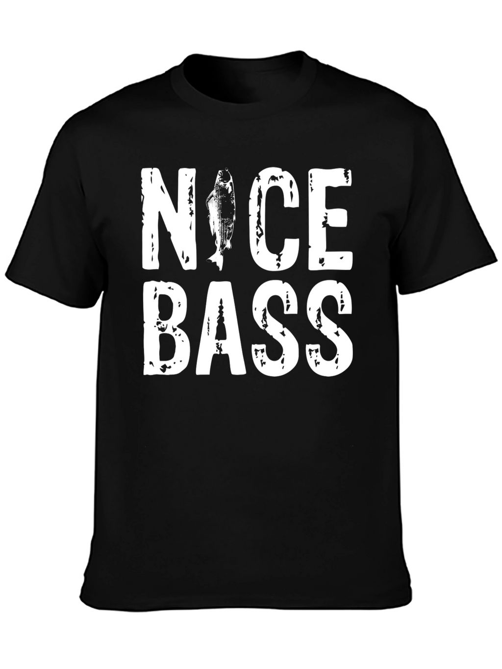 Nice Bass Graphic T-Shirt - Fishing Humor Tee