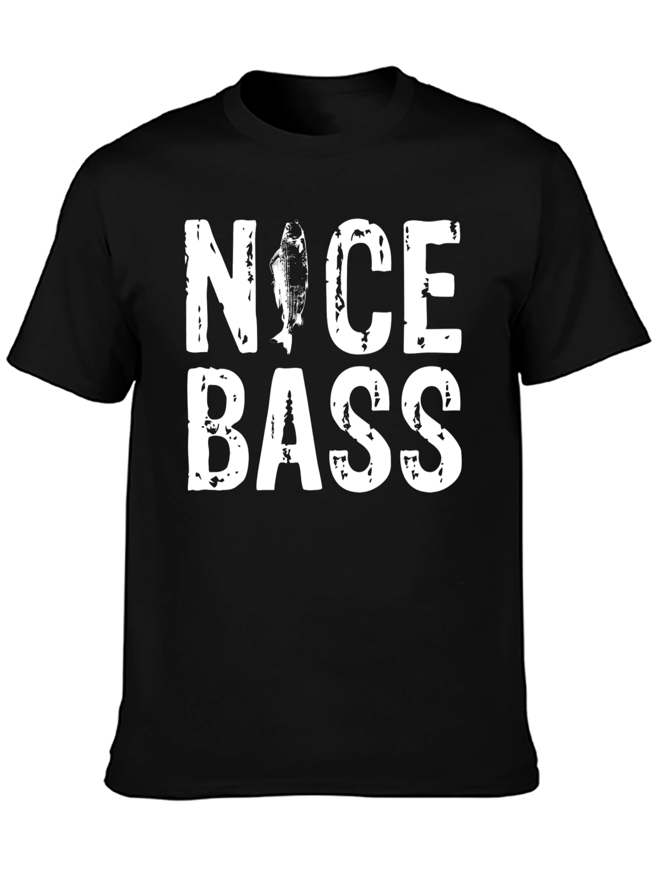 Nice Bass Graphic T-Shirt - Fishing Humor Tee
