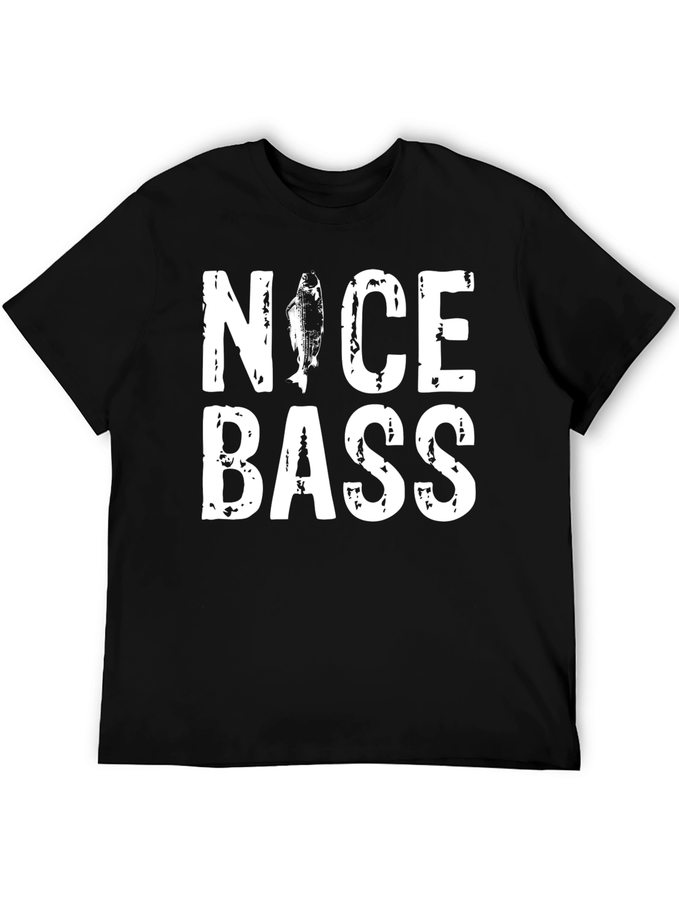 Nice Bass Graphic T-Shirt - Fishing Humor Tee