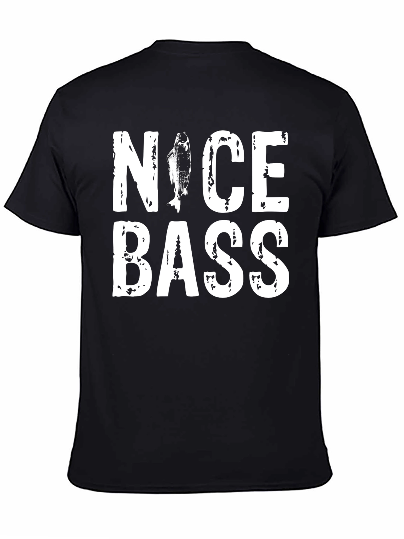 Nice Bass Graphic T-Shirt - Fishing Humor Tee