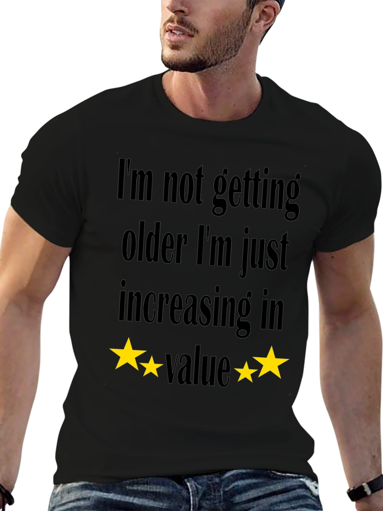 Funny Increasing in Value Black T-Shirt