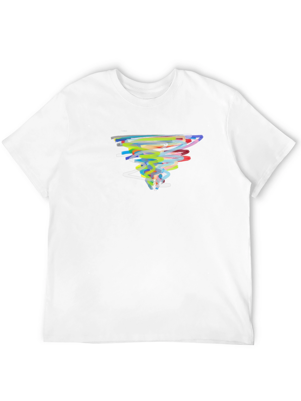 Abstract Tornado Graphic Black T-Shirt