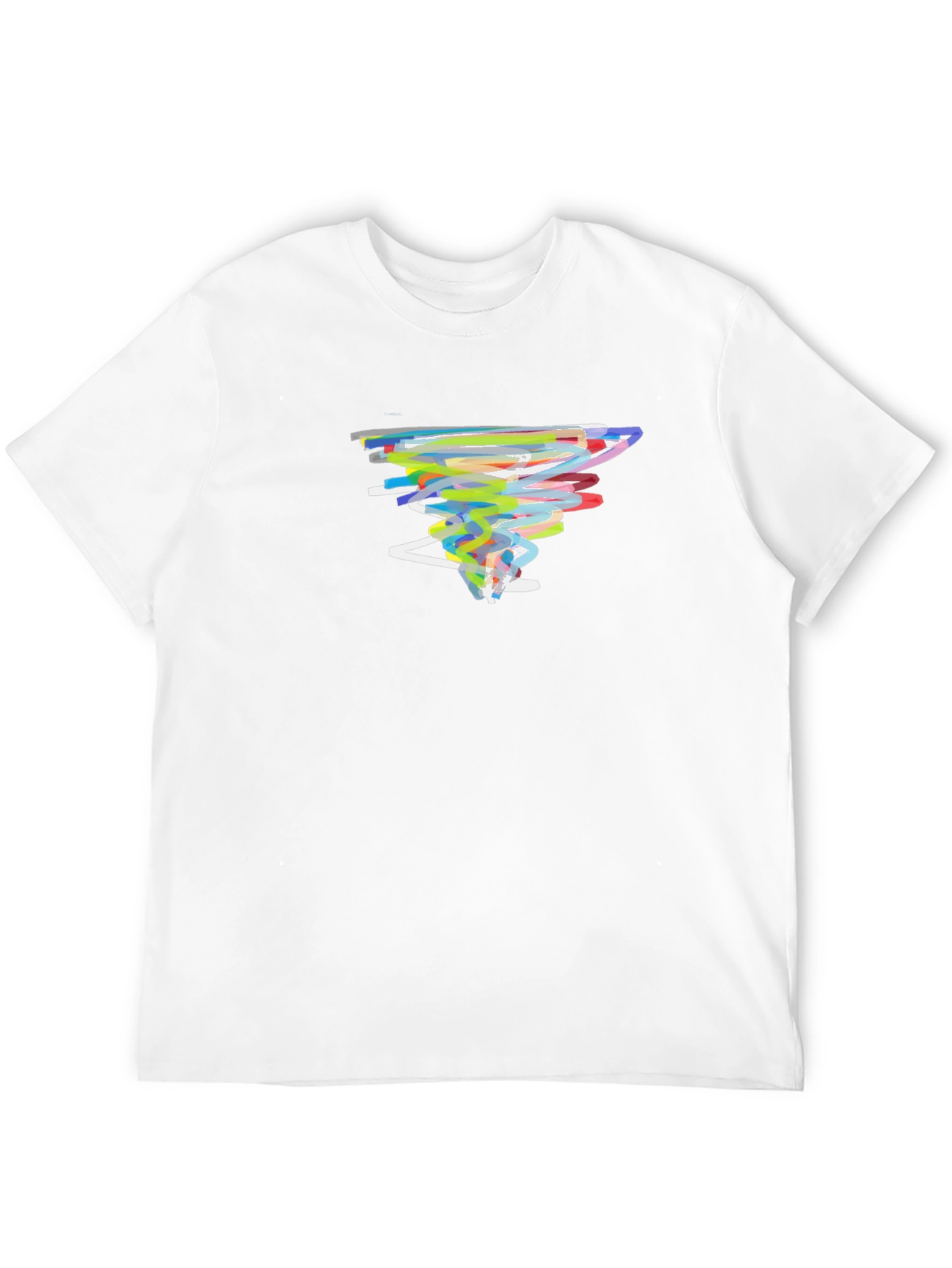 Abstract Tornado Graphic Black T-Shirt
