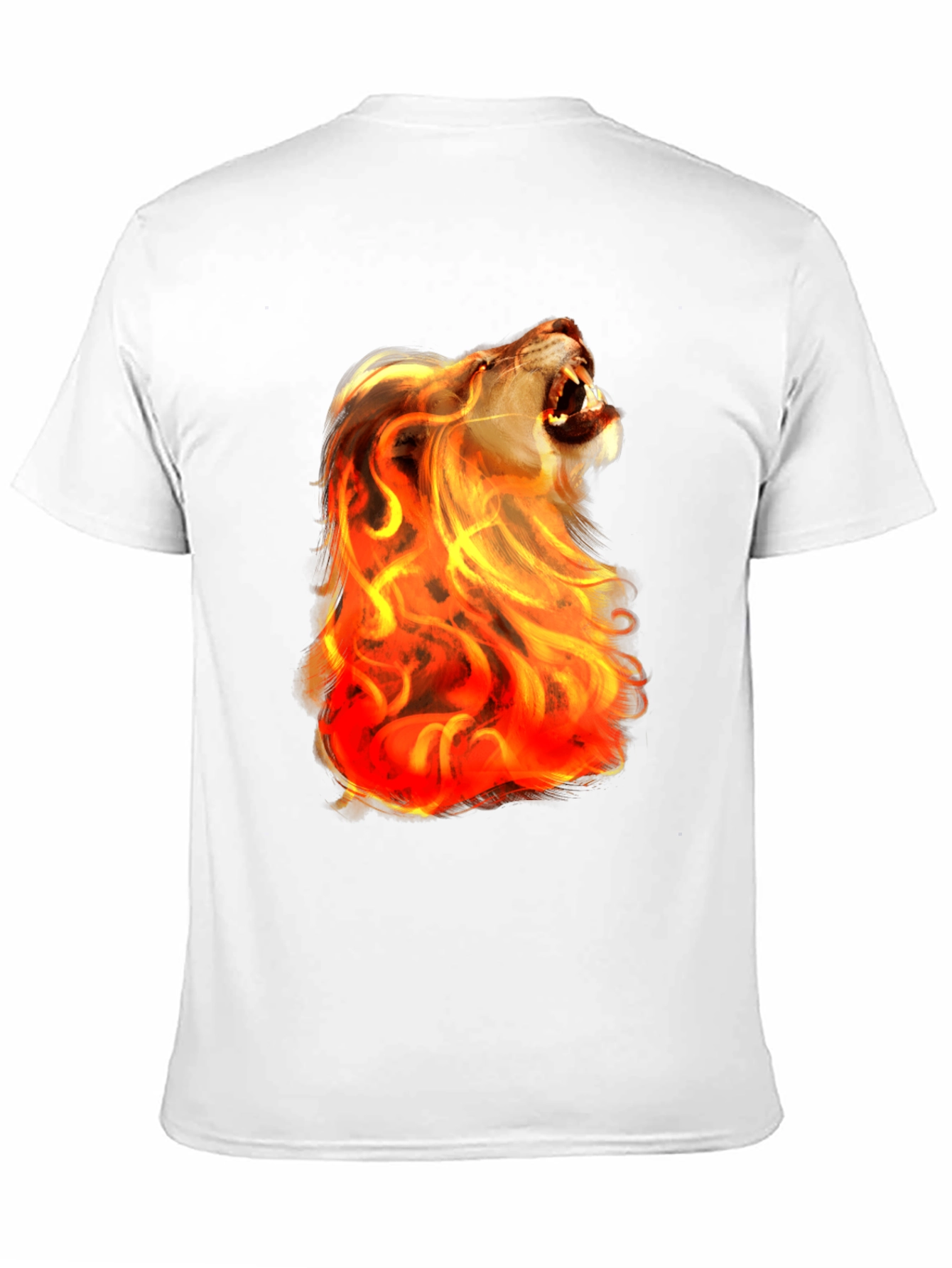 Fiery Lion Graphic Tee - Bold Black Shirt