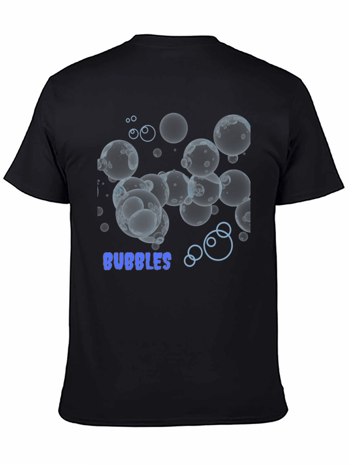 Bubbles Graphic Tee - Stylish Black Cotton T-Shirt