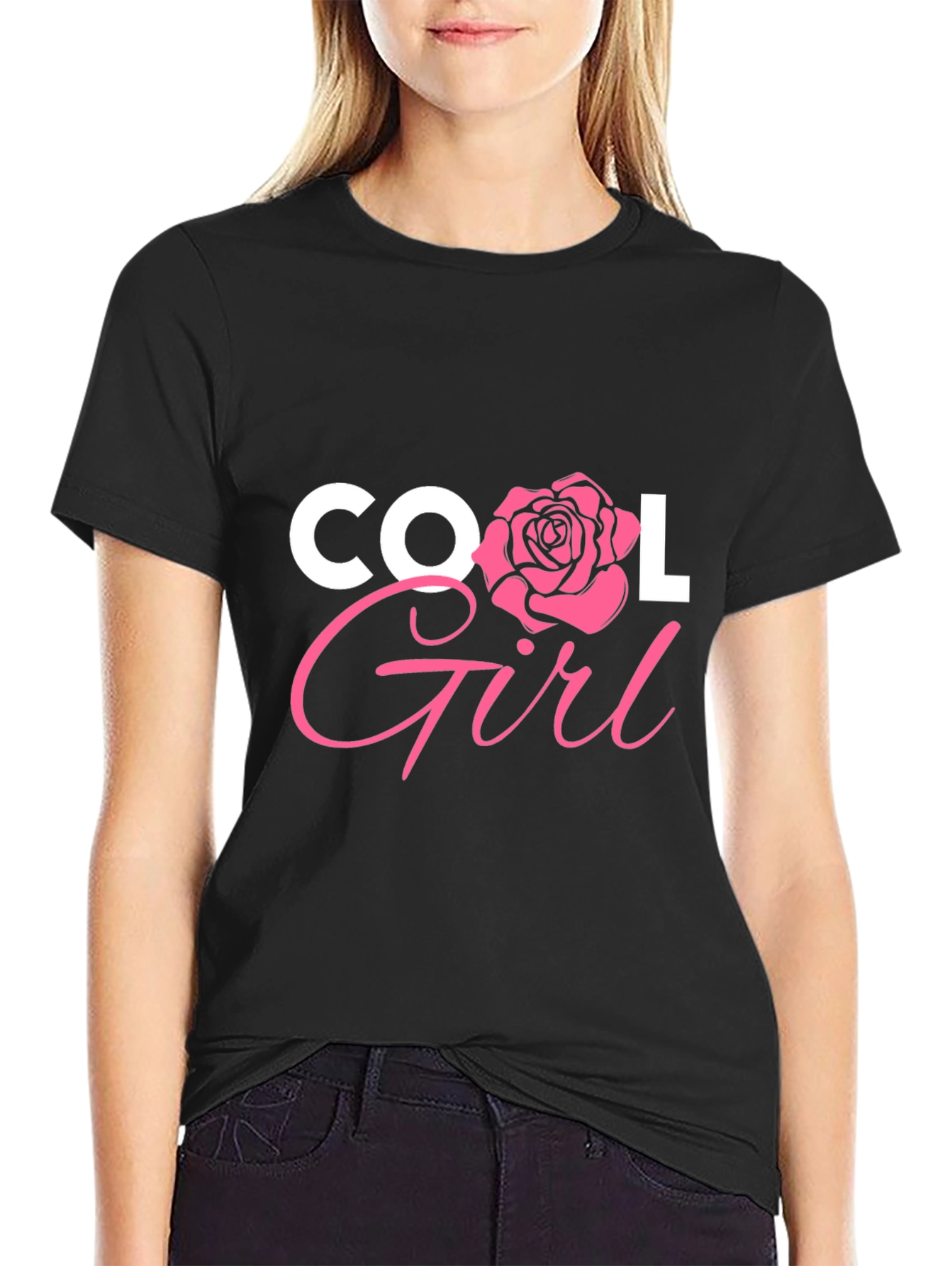 Cool Girl Graphic Tee - Black T-Shirt