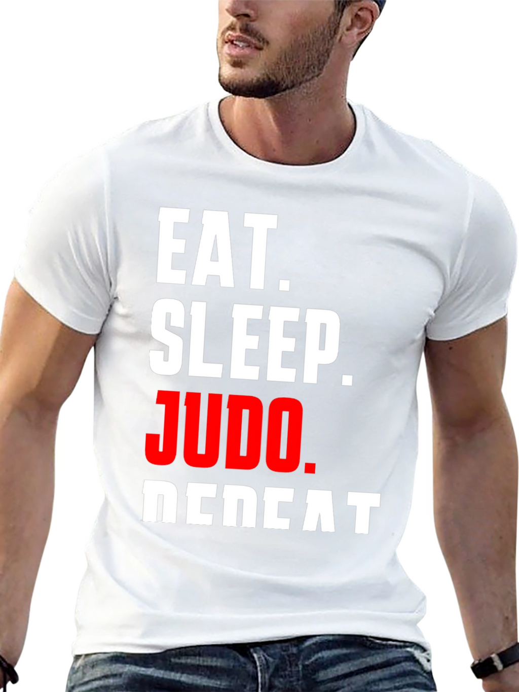 Eat Sleep Judo Repeat Black T-Shirt