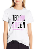 Techno Queen Graphic Black T-Shirt