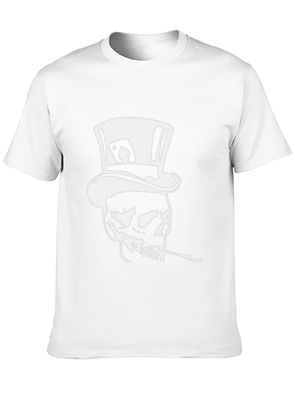 Skull in Top Hat Graphic Tee - Black