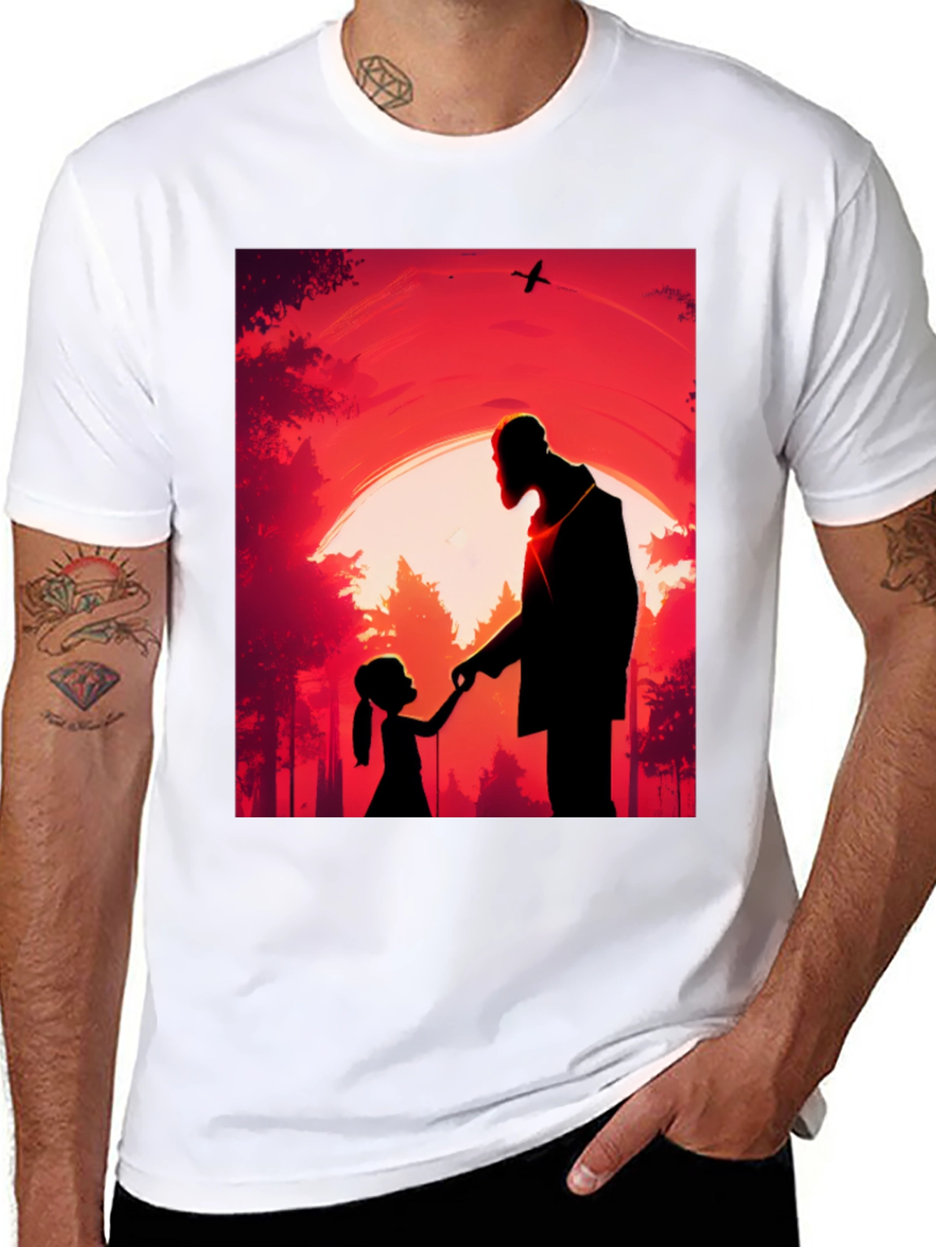 Father & Daughter Silhouette Graphic Tee